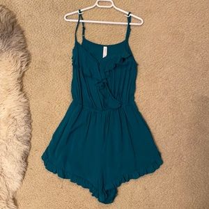 Teal Xhilaration Romper